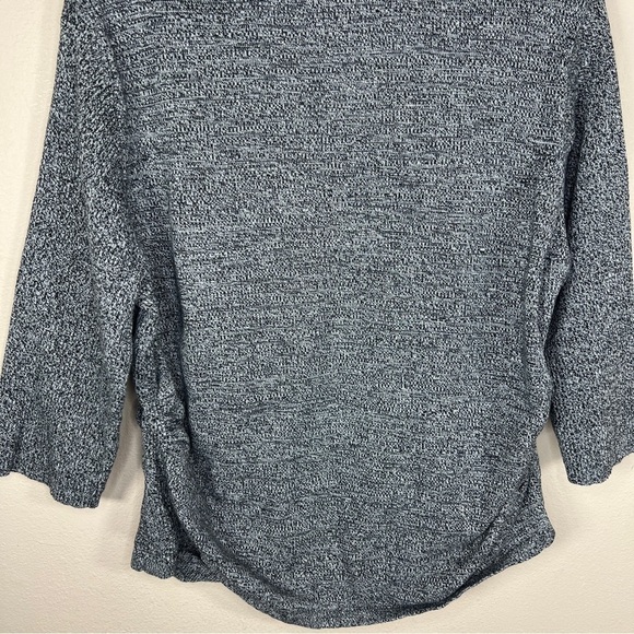 XL STUDIO WORKS GREY WHITE COLLAR ACCENT SWEATER FITTED STRETCH PREPPY ACADEMIA - Picture 6 of 9